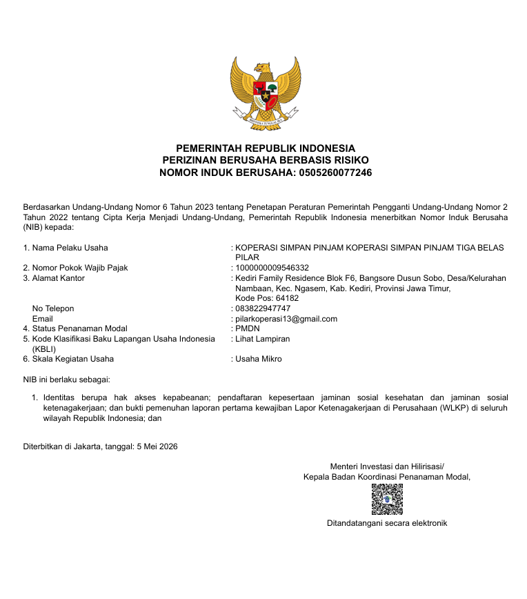Nomor Induk Berusaha koperasi